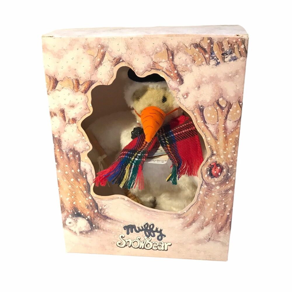 Vintage New in Box 1991 Vintage Muffy VanderBear  SNOWBEAR Christmas Plush Teddy